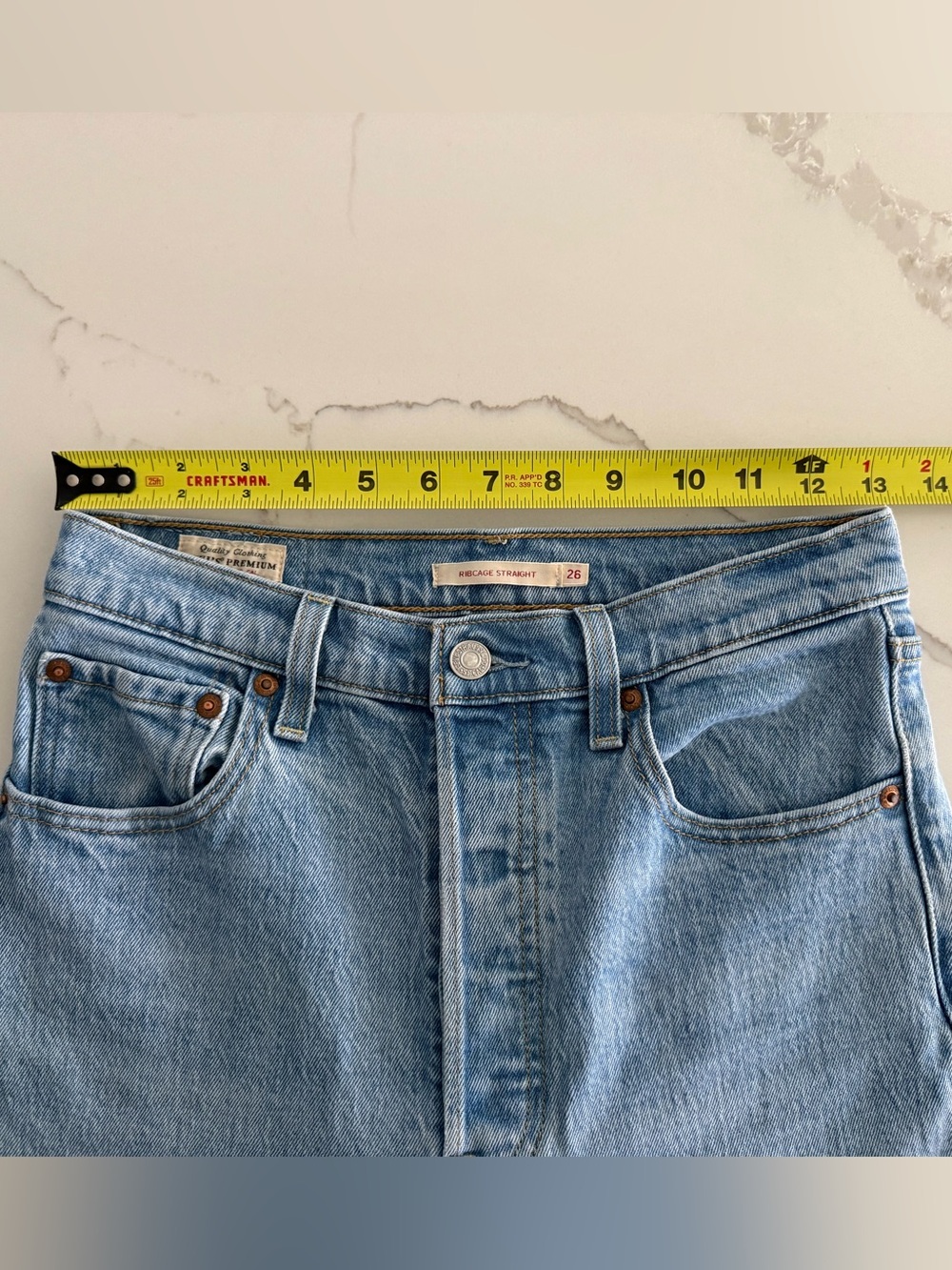 Levis Premium Ribcage Ankle Straight Jeans - Picture 7 of 9